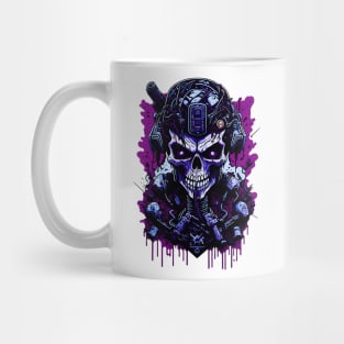 Graffiti robot skull Mug